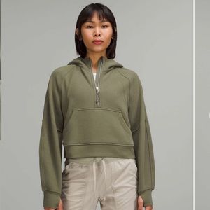 Lululemon Scuba Oversized Half-Zip Hoodie Olive Green